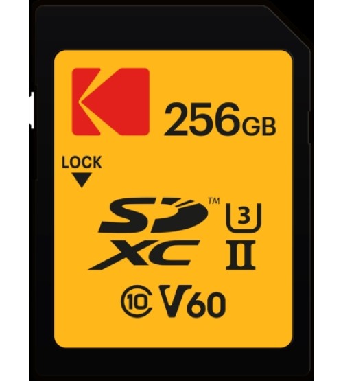 KODAK SD UHS-II U3 V60 256GB Card 180/150 KODAK SD UHS-II U3 V60 256GB Card 180/150